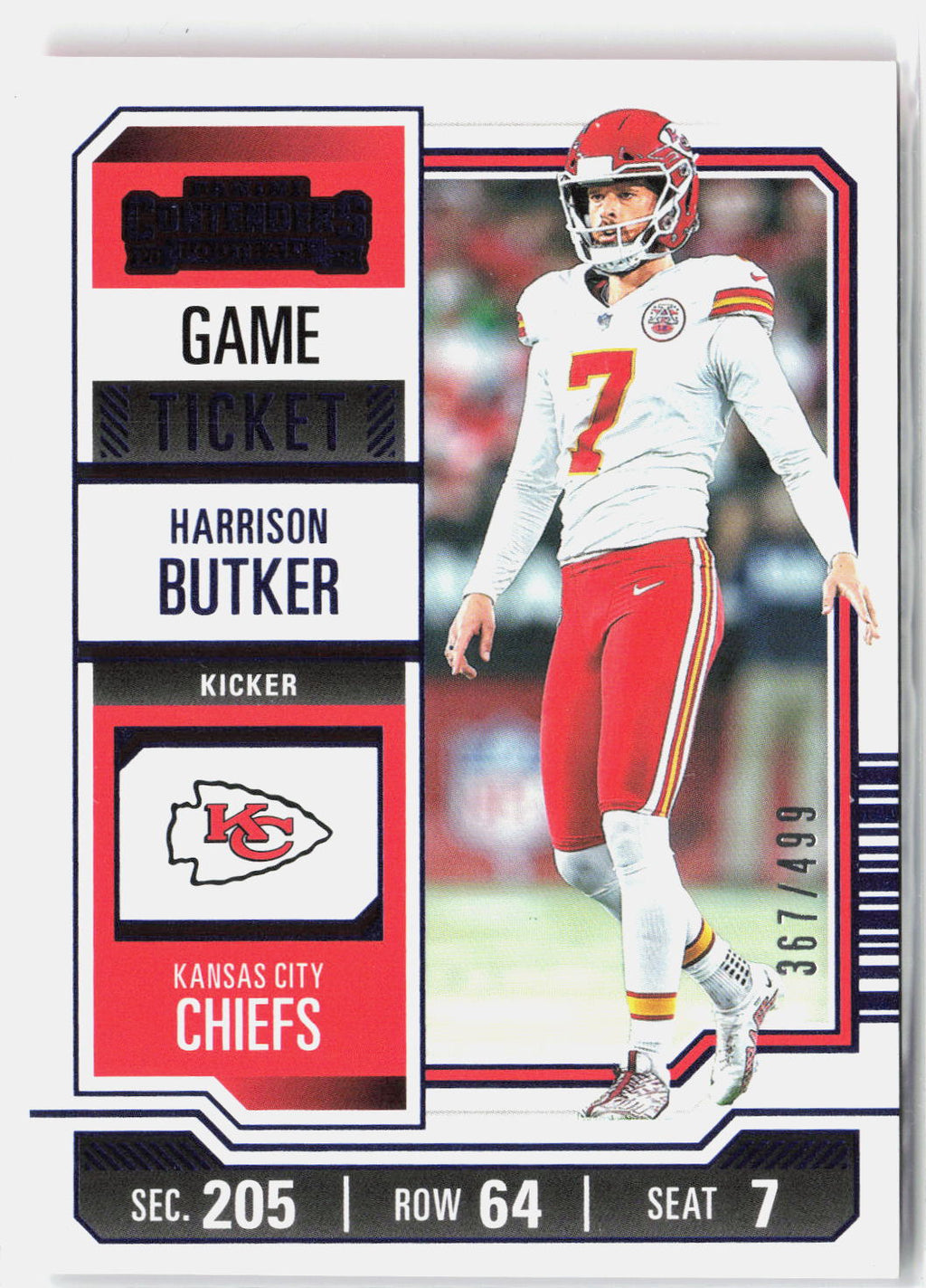 2023 Panini Contenders Harrison Butker #49 Game Ticket /499