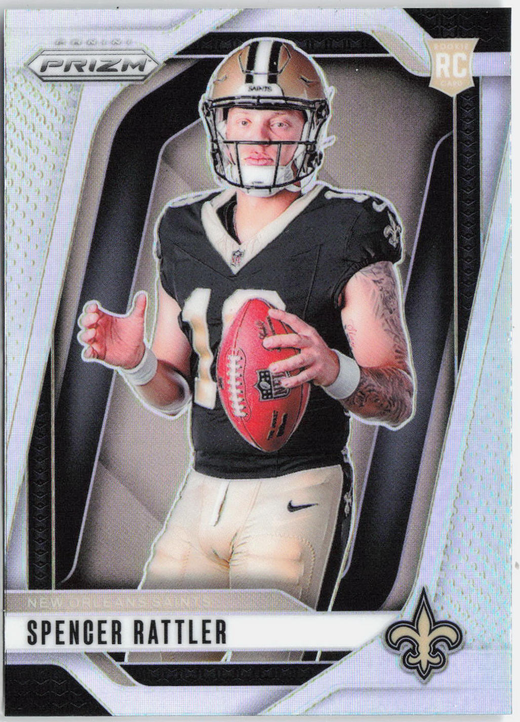 2024 Panini Prizm Spencer Rattler #37 Silver Prizm Rookie Variations