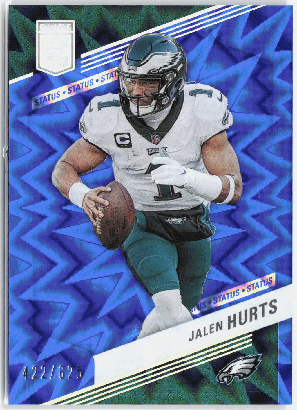 2023 Panini Donruss Jalen Hurts #44 Status Explosion Blue /625