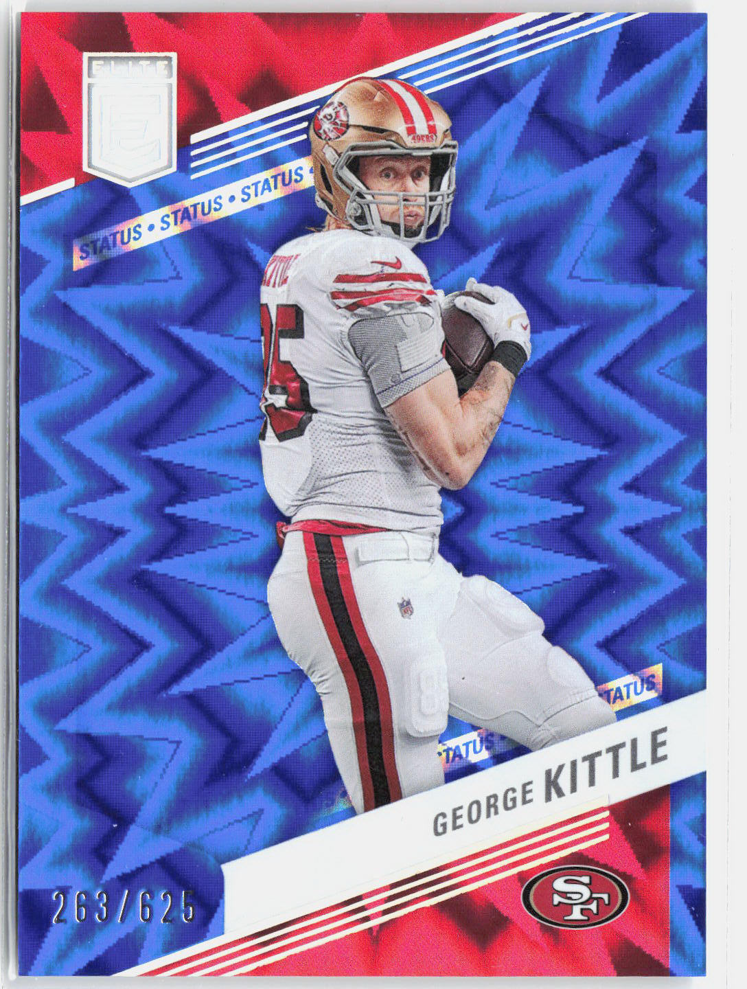 2023 Panini Donruss Elite George Kittle Status Explosion Blue /625