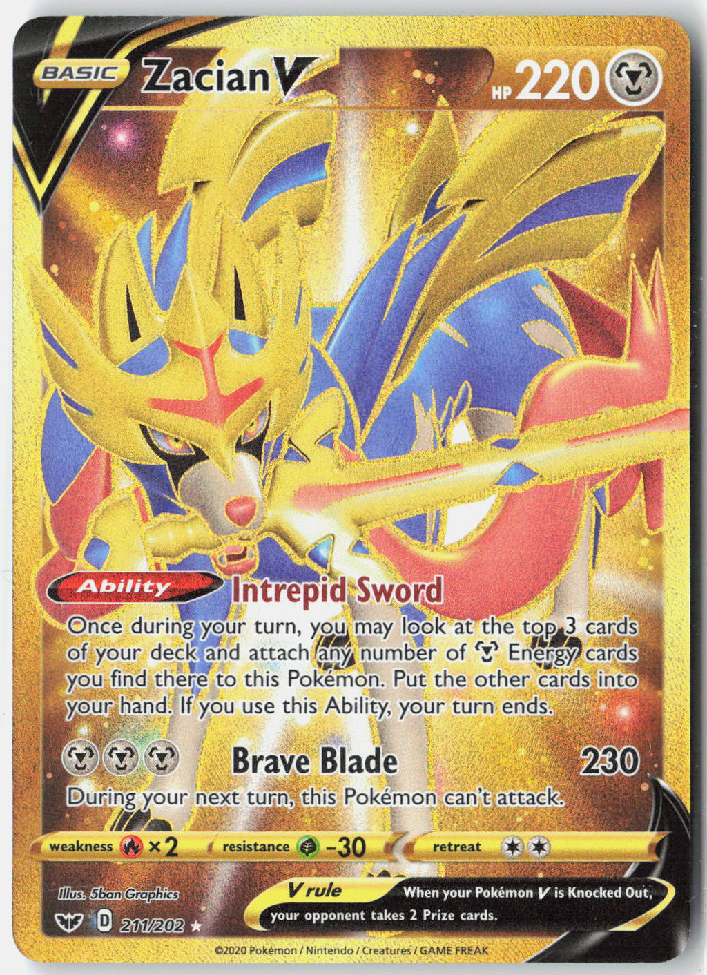 Zacian V #211/202 Sword & Shield