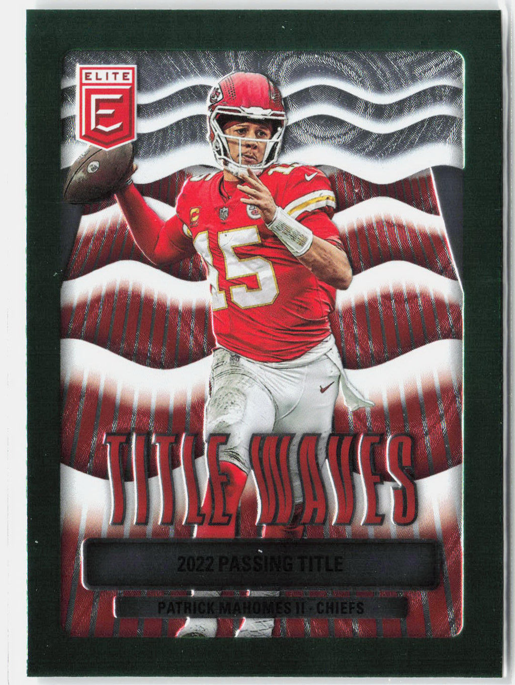 2023 Panini Donruss Elite Patrick Mahomes II #TW-1 Title Waves Green