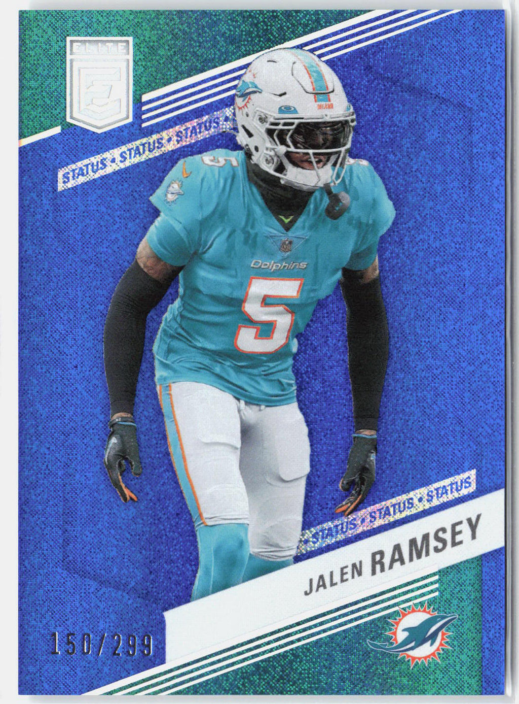 2023 Panini Donruss Elite Jalen Ramsey Status Blue Sparkle /299