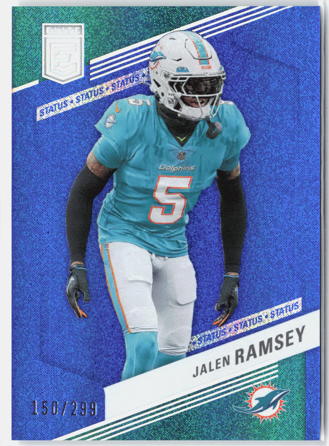 2023 Panini Donruss Elite Jalen Ramsey Status Blue Sparkle /299