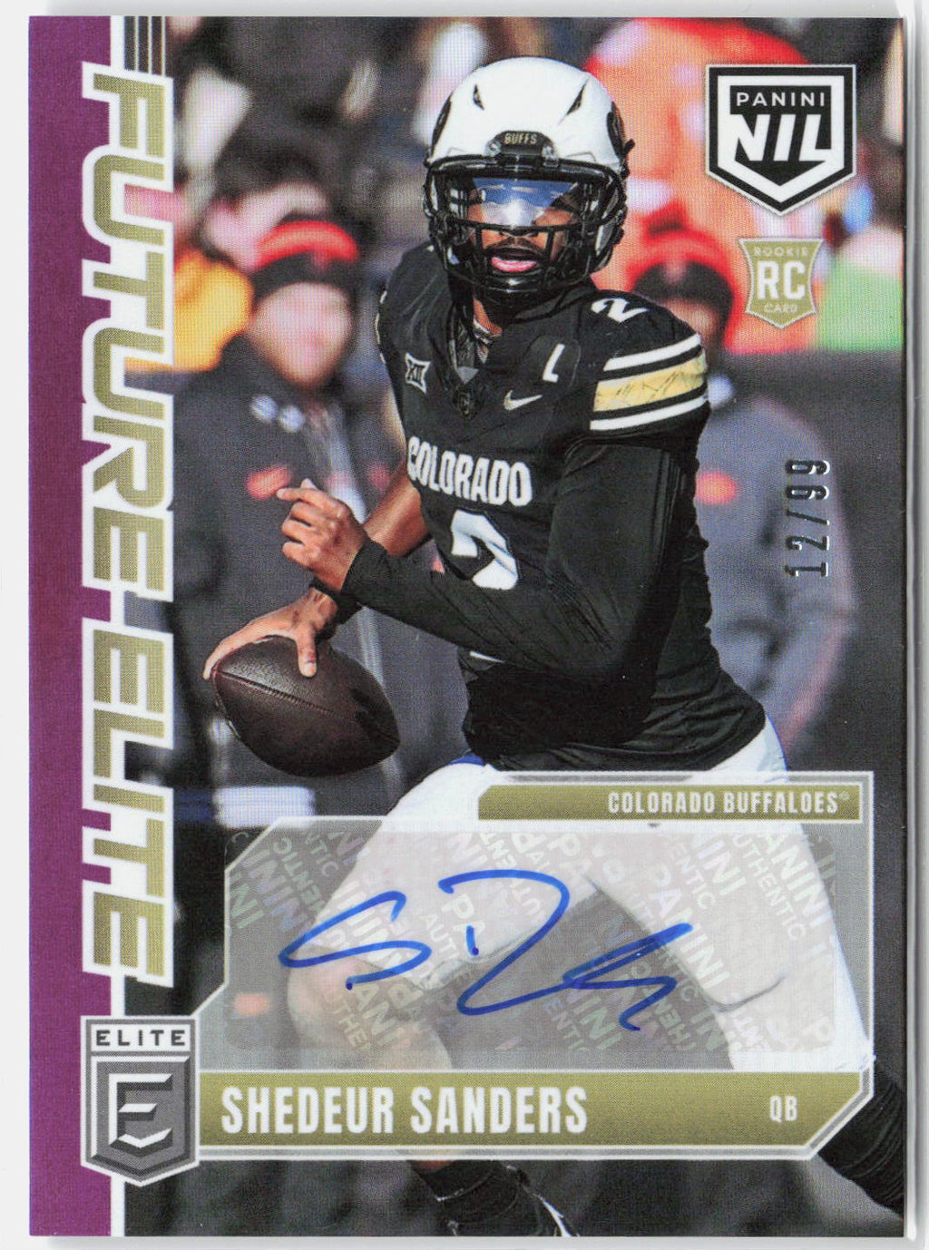 2025 Donruss Elite Future Shedeur Sanders #FE-SSS Purple /99