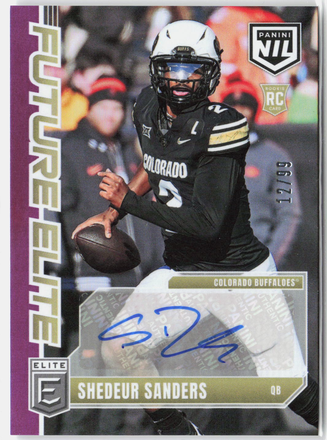2025 Donruss Elite Future Shedeur Sanders #FE-SSS Purple /99