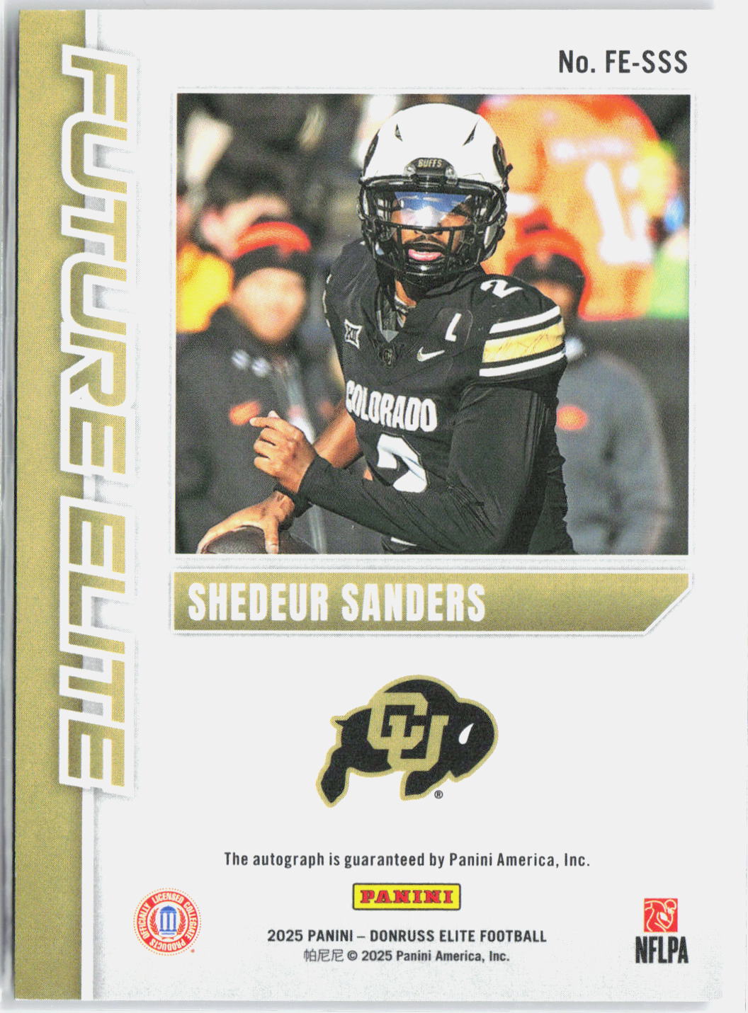2025 Donruss Elite Future Shedeur Sanders #FE-SSS Purple /99