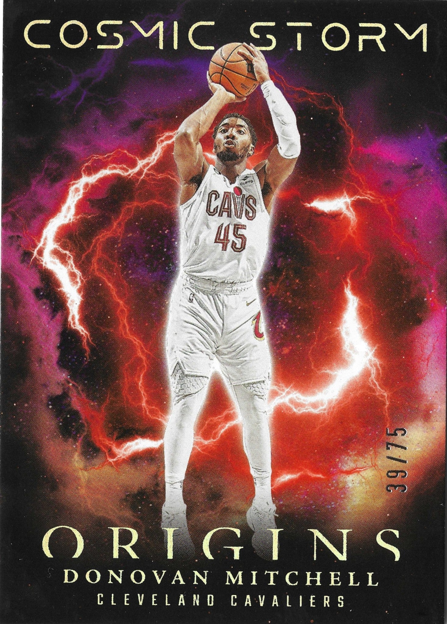 2023-24 Panini Origins Donovan Mitchell Cosmic Storm Red #5 /75