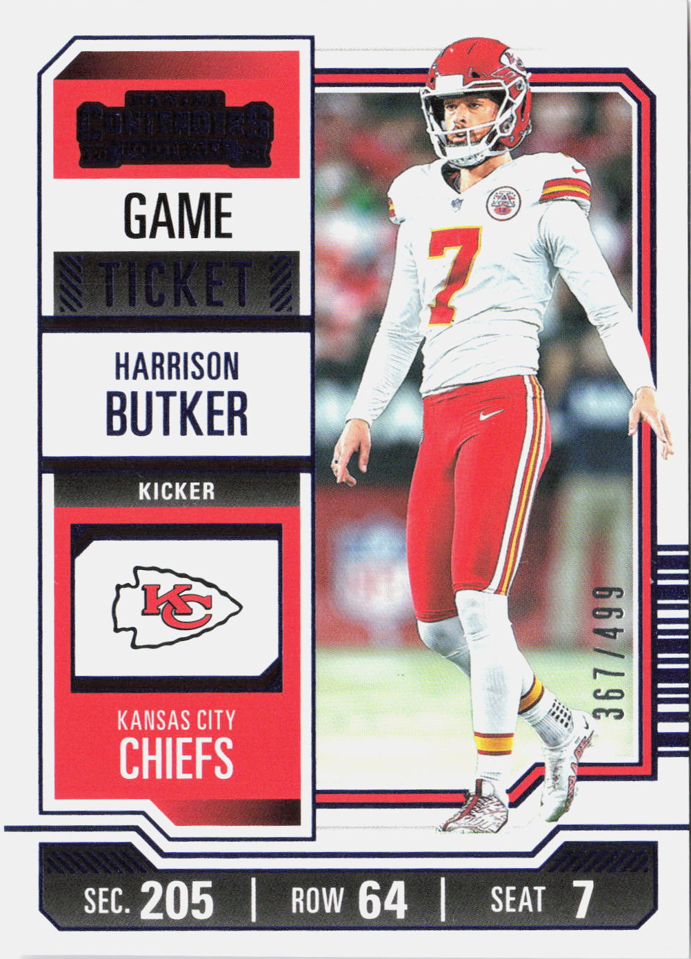 2023 Panini Contenders Harrison Butker #49 Game Ticket /499