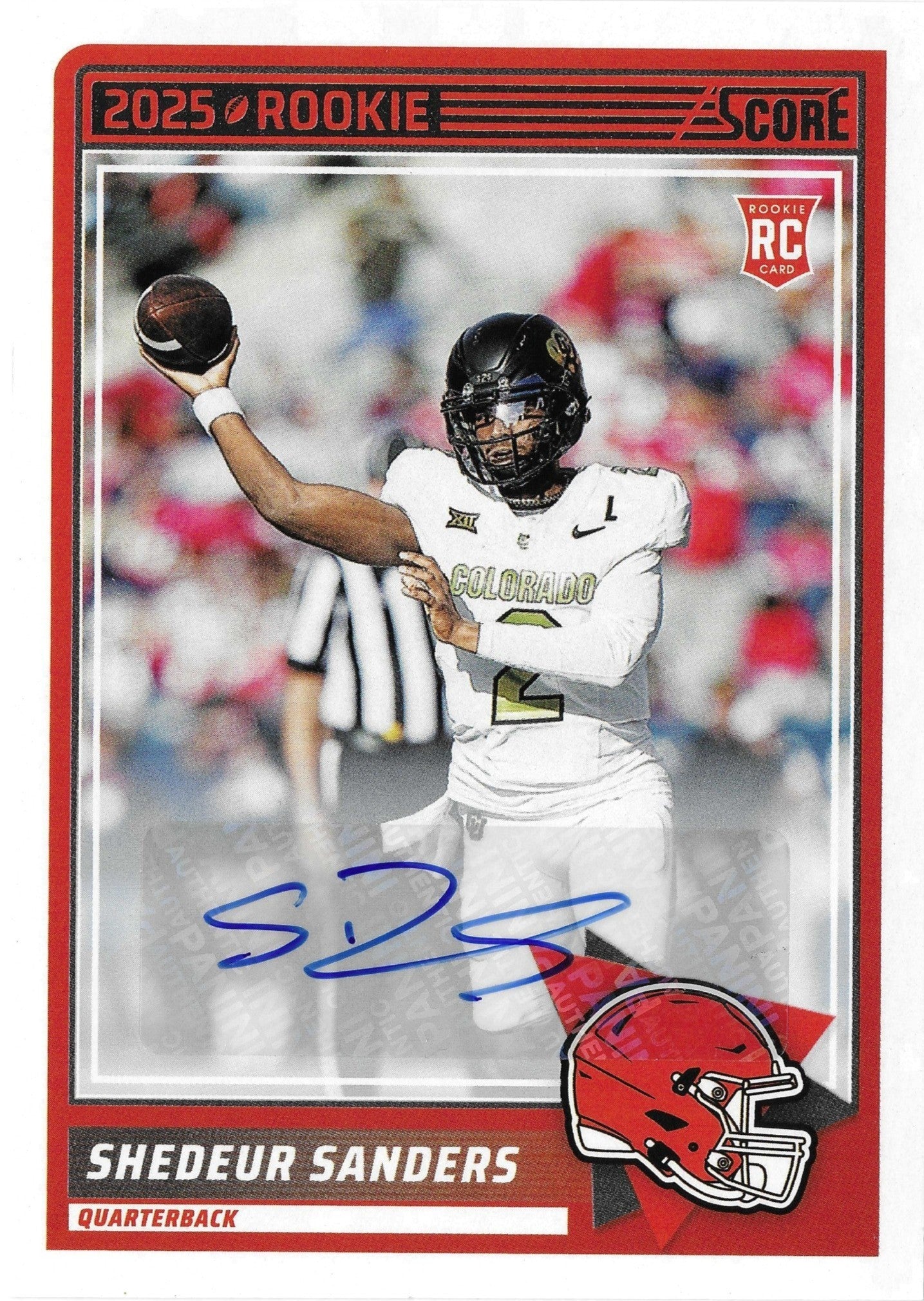 2025 Panini Score Shedeur Sanders #15 Rookie Auto