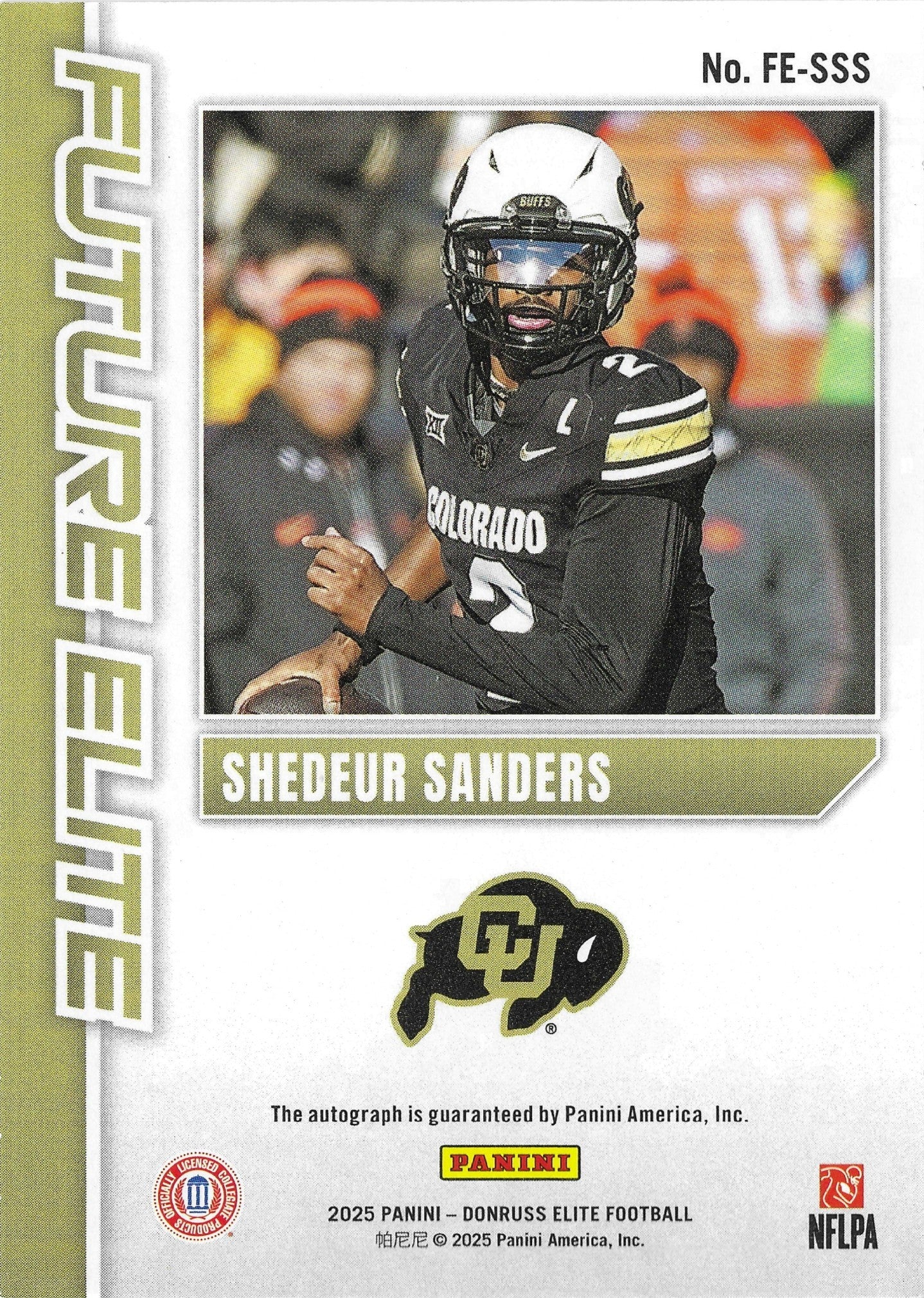 2025 Donruss Elite Future Shedeur Sanders #FE-SSS Purple /99
