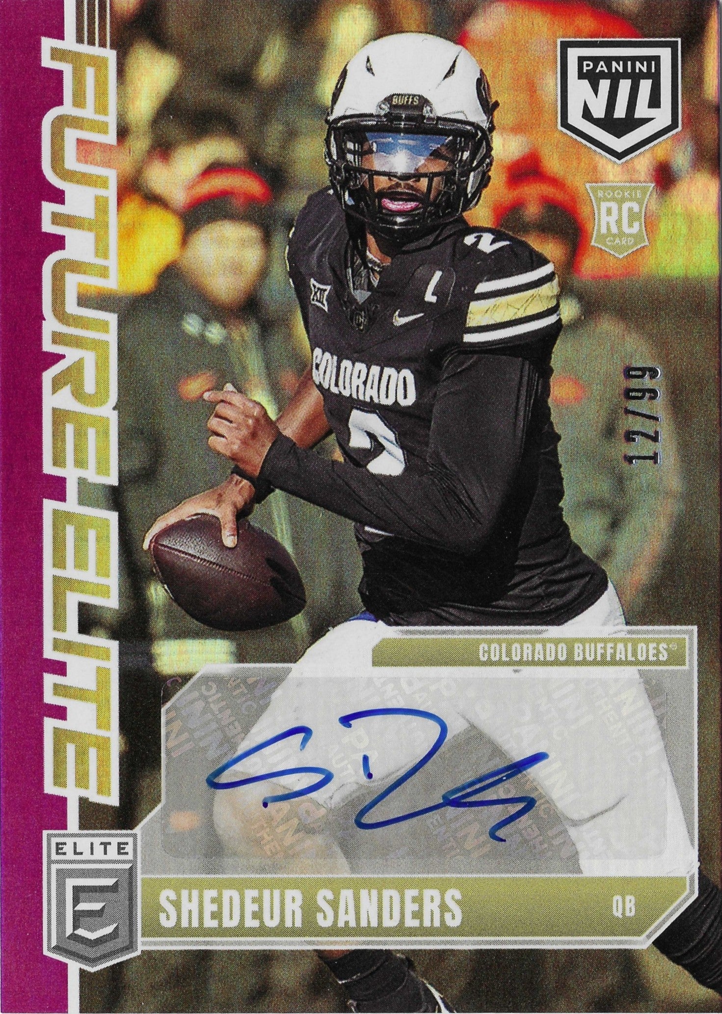 2025 Donruss Elite Future Shedeur Sanders #FE-SSS Purple /99
