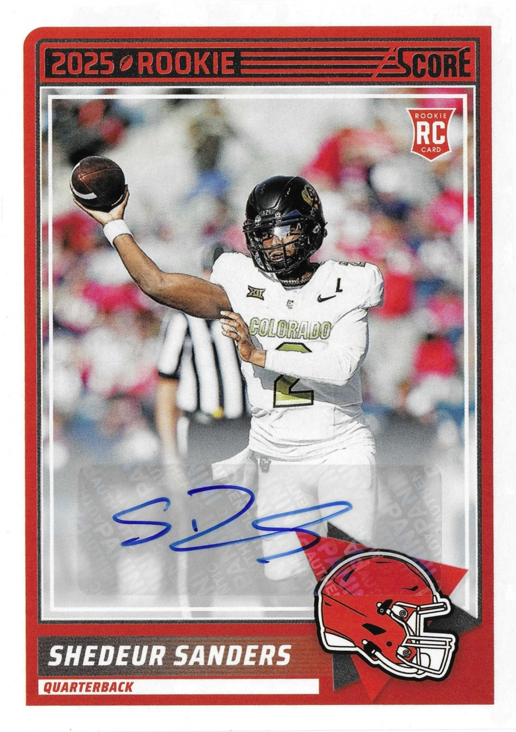 2025 Panini Score Shedeur Sanders #15 Rookie Auto