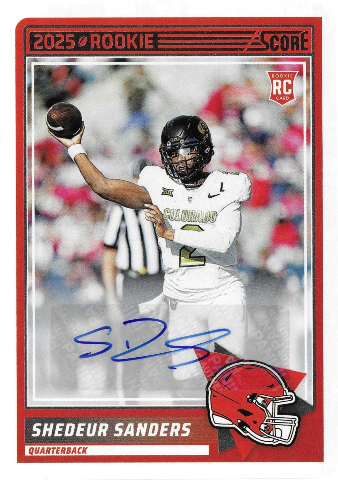 2025 Panini Score Shedeur Sanders #15 Rookie Auto